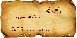Linges Abád névjegykártya